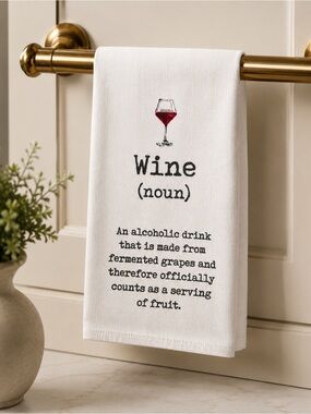 NWT MUD PIE Wine Definition Kitchen Towel #0425261